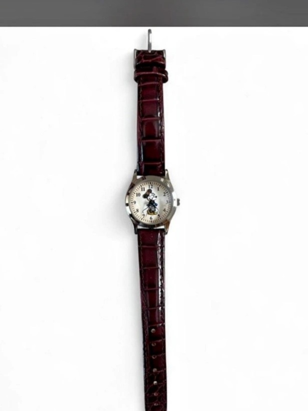 Disney Minnie Mouse Analog Watch in burgundy & Silver